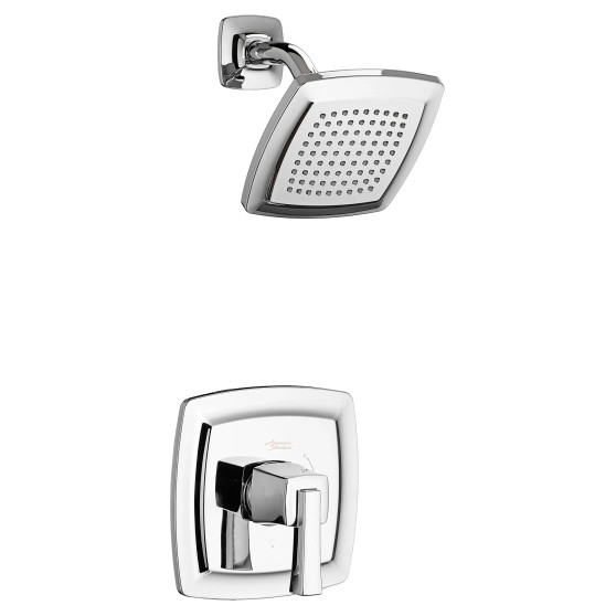 Townsend® 2.5 gpm/9.5L/min Shower Trim Kit With Rain Showerhead, Double Ceramic Pressure Balance Cartridge With Lever Handle