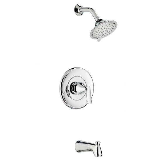 Chatfield® 2.0 GPM Tub and Shower Trim Kit With 3-Function Showerhead, Ceramic Disc Valve Cartridge With Lever Handle