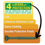 Deck Plus No. 10 X 3-1/2 in. L Tan Star Flat Head Exterior Deck Screws 5 lb