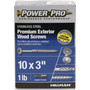 Hillman Power Pro No. 10 X 3 in. L Star Flat Head Exterior Deck Screws 1 lb