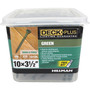 Deck Plus No. 10 X 3-1/2 in. L Green Star Flat Head Exterior Deck Screws 5 lb