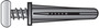 Hillman .19 in. D X 1 in. L Plastic Pan Head Conical Anchor 25 pk