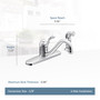 Moen Lindley One Handle Chrome Kitchen Faucet Side Sprayer Included
