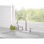 Delta Windemere Two Handle Chrome Kitchen Faucet Side Sprayer Included
