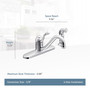 Moen Lindley One Handle Stainless Steel Kitchen Faucet Side Sprayer Included