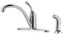 Delta Collins One Handle Chrome Kitchen Faucet Side Sprayer Included