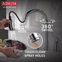 Delta Kate One Handle Chrome Pull-Down Kitchen Faucet