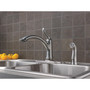 Delta Linden One Handle Stainless Steel Kitchen Faucet Side Sprayer Included