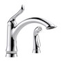 Delta Linden One Handle Chrome Kitchen Faucet Side Sprayer Included