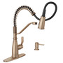 Moen Nolia One Handle Bronzed Gold Pull-Down Kitchen Faucet