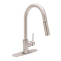 Huntington Brass Euro Arc One Handle Satin Nickel Pull-Down Kitchen Faucet