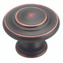 Amerock Round Cabinet Knob 1-5/16 in. D 1 in. Oil Rubbed Bronze 1 pk