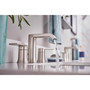 Moen Genta Brushed Nickel Two-Handle Bathroom Sink Faucet 8 in.