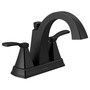 Delta Matte Black Bathroom Faucet 4 in.