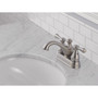 Delta Stainless Steel Centerset Bathroom Sink Faucet 4 in.