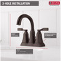 Delta Bronze Pop-up Bathroom Sink Faucet 4 in.