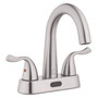 Homewerks Brushed Nickel Motion Sensing Centerset Bathroom Sink Faucet 4 in.