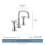 Moen Colinet Gold Bathroom Faucet 8-16 in.