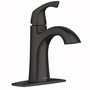Moen Lindor Matte Black Bathroom Faucet 4 in.