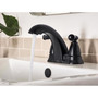 Moen Banbury Matte Black Centerset Bathroom Sink Faucet 4 in.