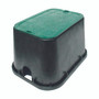 NDS 16 in. W X 12-1/4 in. H Rectangular Valve Box with Overlapping Cover Black/Green