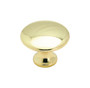 Amerock Allison Round Cabinet Knob 1-3/16 in. D 15/16 in. Polished Brass 1 pk