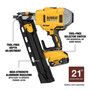 DeWalt 20V Max Cordless 21 deg Nailer 20 V
