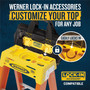 Werner 8 ft. H Fiberglass Step Ladder Type IA 300 lb. capacity