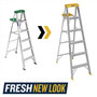 Werner 6 ft. H Aluminum Step Ladder Type II 225 lb. capacity