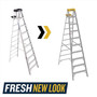 Werner 10 ft. H Aluminum Step Ladder Type IA 300 lb. capacity