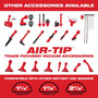 Milwaukee AIR-TIP 1-1/4 in. - 2-1/2 in. Automotive Kit W/Crevice Tools, Utility Nozzle and Bag For W