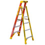 Werner Leansafe 6 ft. H Fiberglass Step Ladder Type IA 300 lb. capacity