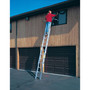 Werner 24 ft. H Aluminum Extension Ladder Type III 200 lb. capacity