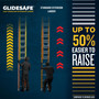 Werner Glidesafe 32 ft. H Fiberglass Extension Ladder Type IA 300 lb. capacity