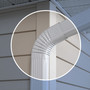 Amerimax 2 in. H X 3 in. W X 17 in. L White Aluminum B Gutter Elbow
