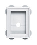 Builders Edge 6-1/4 in. H X 1-5/8 in. L Prefinished White Vinyl Mounting Block