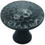 Hickory Hardware Craftsman Traditional Round Cabinet Knob 1-1/4 in. D 1-1/8 in. Iron Black 1 pk
