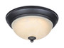 Westinghouse 4.75 in. H X 11 in. W X 11 in. L Oil Rubbed Bronze White Ceiling Fixture