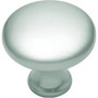 Hickory Hardware Conquest Contemporary Round Cabinet Knob 1-1/8 in. D 1 in. Satin Nickel 1 pk