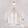 Globe Electric Portland 9.91 in. H X 8 in. W X 8 in. L Brass White Ceiling Light