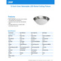 Feit 4.8 in. H X 13 in. W X 13 in. L Brushed Nickel White Ceiling Fixture