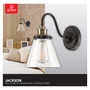 Globe Electric Jackson 1-Light Brown Wall Sconce