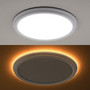 ETI 1.7 in. H X 11 in. W X 11 in. L White LED Ceiling Light Fixture with Nightlight