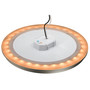 ETI 1.7 in. H X 11 in. W X 11 in. L Brushed Nickel White LED Ceiling Light Fixture with Nightlight