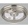 ETI 4.8 in. H X 9 in. W X 9 in. L Brushed Nickel White LED Ceiling Spin Light
