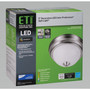 ETI 4.8 in. H X 9 in. W X 9 in. L Brushed Nickel White LED Ceiling Spin Light