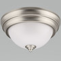 ETI 4.8 in. H X 9 in. W X 9 in. L Brushed Nickel White LED Ceiling Spin Light
