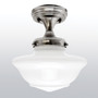 Design House Schoolhouse 10 in. H X 8.8 in. W X 8.8 in. L Satin Nickel Ceiling Fixture