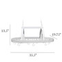 Elegant Designs 13.5 in. H X 19.25 in. W X 35.5 in. L White Ceiling Light Pot Rack