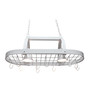 Elegant Designs 13.5 in. H X 19.25 in. W X 35.5 in. L White Ceiling Light Pot Rack